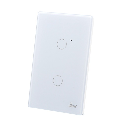 [INT-BAR-INT.11.14] INTERRUPTOR DOBLE SMART SERIE NEVE COLOR BLANCO BRILLANTE REF. INT.11.14MARCA BARI