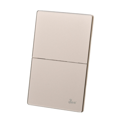 [INT-BAR-INT.12.02] INTERRUPTOR DOBLE SERIE D´ORO COLOR DORADO BRILLANTE REF. INT.12.02 MARCA BARI