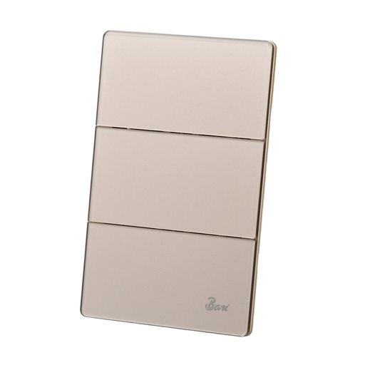 [INT-BAR-INT.12.03] INTERRUPTOR TRIPLE SERIE D´ORO COLOR DORADO BRILLANTE REF. INT.12.03 MARCA BARI