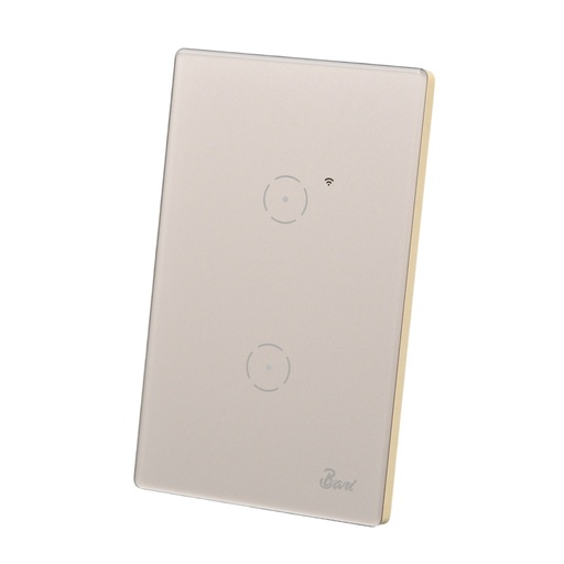 [INT-BAR-INT.12.14] INTERRUPTOR DOBLE SMART SERIE D´ORO COLOR DORADO BRILLANTE REF. INT.12.14 MARCA BARI