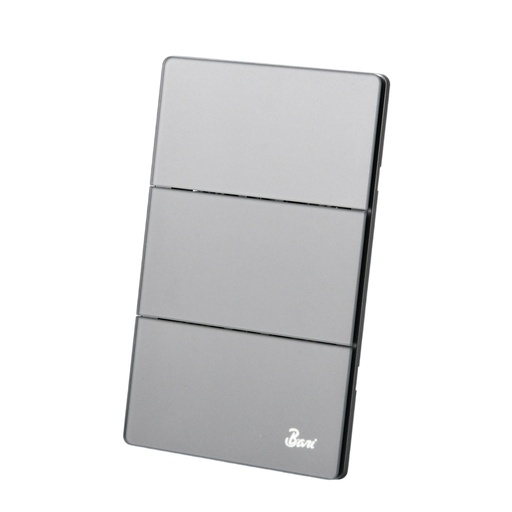 [INT-BAR-INT.15.03] INTERRUPTOR TRIPLE SERIE CENERE COLOR GRIS MATE REF. INT.15.03 MARCA BARI