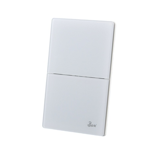 [INT-BAR-INT.16.02] INTERRUPTOR DOBLE SERIE NEBBIA COLOR BLANCO MATE REF. INT.16.02 MARCA BARI
