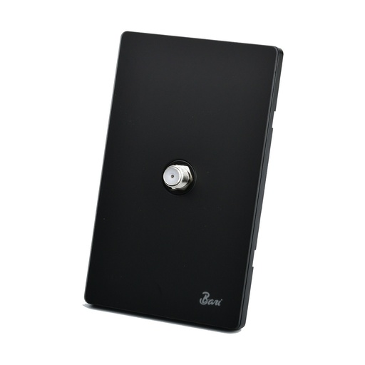 [TOM-BAR-INT.14.06] TOMA PARA TV SERIE SPENTO COLOR NEGRO MATE REF. INT.14.06 MARCA BARI