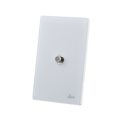 [TOM-BAR-INT.16.06] TOMA PARA TV SERIE NEBBIA COLOR BLANCO MATE REF. INT.16.06 MARCA BARI