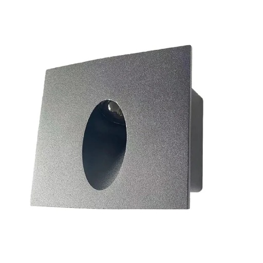 [APL-MAF-BSQJ0266500K3W] APLIQUE DE CORTESIA PARED / ESCALERA LED INT. 3W 6500K 85-277V CUADRADO C/NEGRO REF. 001-007-BSQJ0266500K3W MARCA MAFI