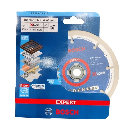 [DIS-BOS-2608900532] DISCO DE CORTE DIAMANTADO SEG. 4 1/2 X 7/8" 115 X 22 MM P/CORTE DE HIERRO REF. 36811 / 875260 BOSCH