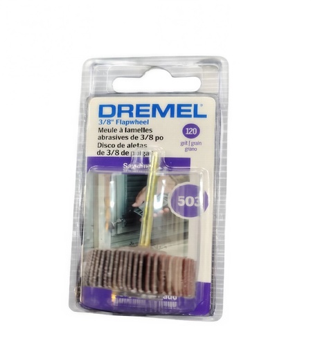 [DIS-DRE-863023] DISCO DE LIJA C/ALETA GRANO 120 3/8" PARA DREMEL MOD. 503 REF. 863023 / 2615000503 MARCA DREMEL
