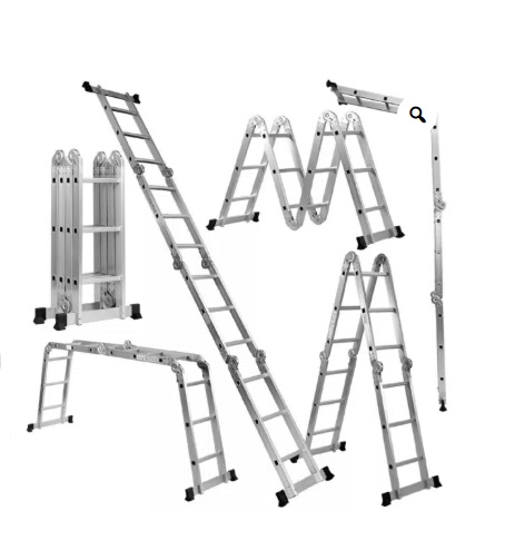 [ESC-ALA-EMP12] ESCALERA MULTIPOSICION DE ALUMINIO 12 TRAMOS CON PLATAFORMA MOD.131 REF. EMP12 MARCA ALADINO