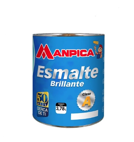 [ESM-MAN-SES-411-10] ESMALTE BRILLANTE PREMIUN TIPO A COLOR AZUL COLONIAL 1 GL REF. SES-411-10 MARCA MANPICA