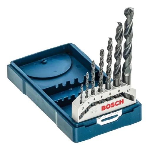 [JUE-BOS-2607017508] JUEGO DE BROCAS P/METAL 7 PZAS (2-3-4-5-6-8-10MM) REF. 2607017508 / 870130  MARCA BOSCH