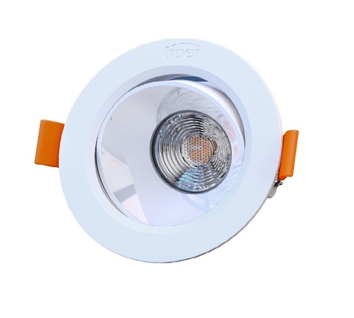 [LAM-LIP-LP-CL07G01-Y65] LAMPARA LED SPOT BASCULANTE REDONDO 7 W 6500 K 630 LM 100-285V IP44 C/ BLANCO REF LP-CL07G01-Y LIPER