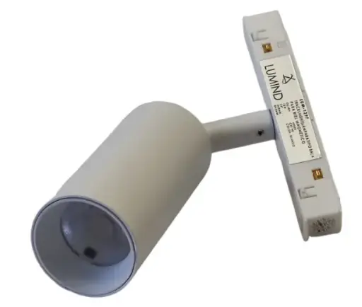 [LAM-LUM-LUM-1297] LAMPARA LED INTEGRADA TIPO BALA 12W 4000K 48V BLANCO P/RIEL TRACK LIGHT MAGNETICO LUM-1297 LUMIND