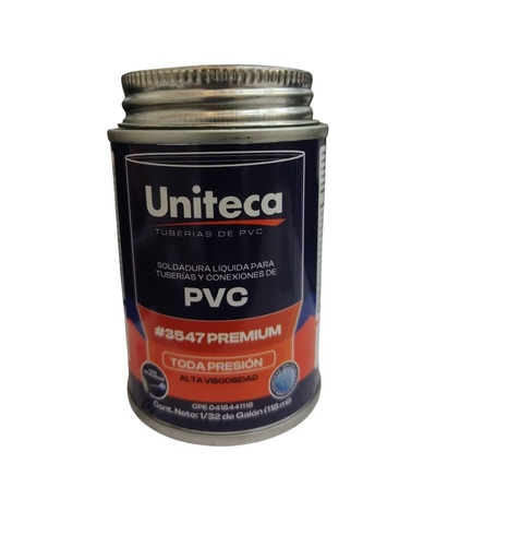 [SOL-UNI-P5498AP] SOLDADURA / PEGA DE ALTA PRESION / CONDICIONES HUMEDAS #3547 1/8 DE GL 473 CM3 REF. P5498AP UNITECA