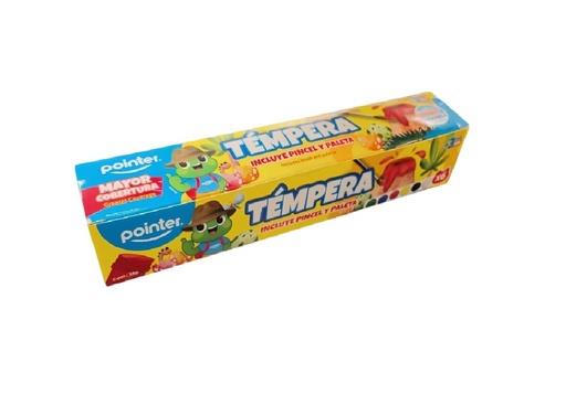 [TEM-POI-WC-22G-6] TEMPERA ESCOLAR COLORES SURTIDOS 6 UNIDADES REF. WC-22G-6 / 09-31-028 MARCA POINTER