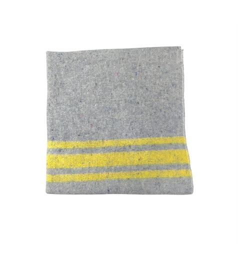 [COL-PAL-40840009-AM] COLETO RAYAS 75 CM X 60 CM UNIDAD COLOR GRIS/ RAYAS AMARILLA COD. 40840009 MARCA PALMA REAL