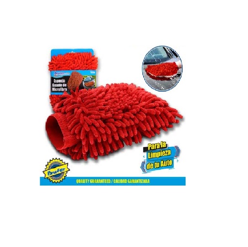 [ESP-BRU-73256] ESPONJA / GUANTE DE MICROFIBRA 31 X 18 CM ROJO REF. 73256 / 198748 MARCA BRUFER