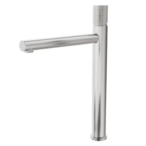 [GRI-NOV-NVGRI5621] GRIFERIA MONOMANDO ALTO P/ LAVAMANO ACERO INOX SERIE FUTURA BRUSHED RAD / CROMADO REF NVGRI5621 NOVA