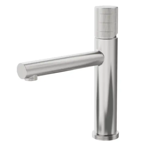 [GRI-NOV-NVGRI5622] GRIFERIA MONOMANDO BAJO P/ LAVAMANO ACERO INOX SERIE FUTURA BRUSHED RAD / CROMADO REF NVGRI5622 NOVA