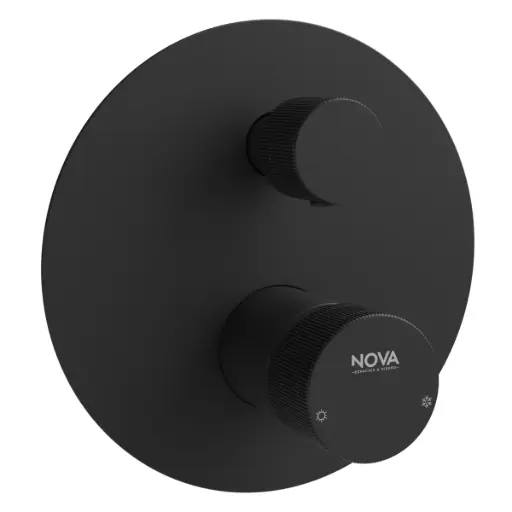 [GRI-NOV-NVGRI5665] GRIFERIA MONOMANDO EMPOTRADO DE BAÑO DOS VIAS SERIE FUT NOIR RAD / NEG MAT REF. NVGRI5665 MARCA NOVA