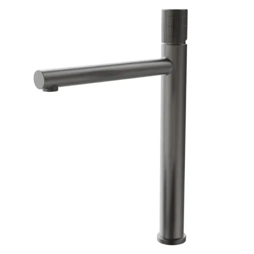 [GRI-NOV-NVGRI5671] GRIFERIA MONOMANDO ALTO P/ LAVAMANO ACERO INOX SERIE FUTURA ANTHRACITE RAD / GRIS REF NVGRI5671 NOVA