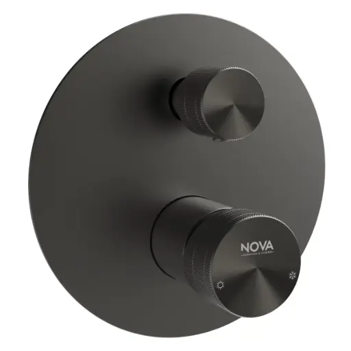 [GRI-NOV-NVGRI5675] GRIFERIA MONOMANDO EMPOTRADO DE BAÑO DOS VIAS SERIE FUTURA ANT RAD / NEGRO REF. NVGRI5675 MARCA NOVA