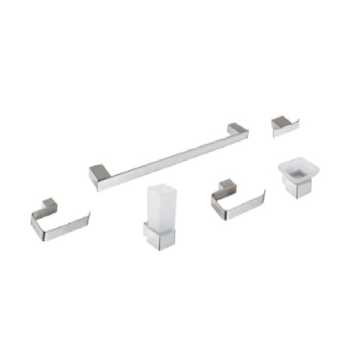 [ACC-BEL-GRI-1274] ACCESORIOS PARA BAÑO 6 PZAS MOD. 202 BRUSHED / CEPILLADO / SATINADO GRI-1274 MARCA BELT-G