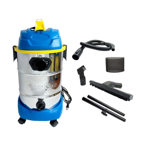 [ASP-GOO-GY30VCS] ASPIRADORA / SOPLADORA 8 GL 30 LTS 1600 W PARA SECO Y HUMEDO REF GY30VCS / 331457 MARCA GOOD YEAR