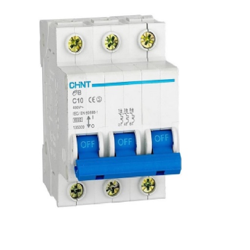 [BRE-CHI-EB-3-C40] BREAKER TERMOMAGNETICO 3 X 40 AMP C. CURVE MOD. EB-C40 400 V REF. 315405 MARCA CHINT