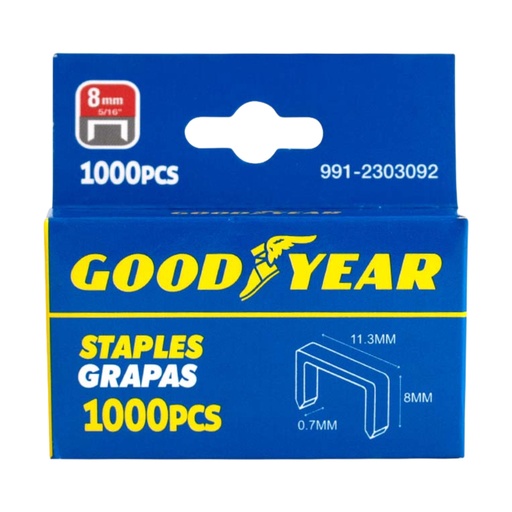[CAJ-GOO-991-2303092] CAJA DE GRAPAS PARA TRABAJO LIGERO 5/16" - 8 MM X 1000 PZAS REF 991-2303092 / 030929 MARCA GOOD YEAR