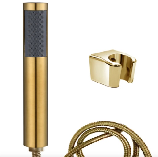 [DUC-BEL-GRI-1037] DUCHA TELEFONO TUBULAR DELUXE GOLDEN BRUSHED / CEPILLADO / SATINADO GRI-1037 MARCA BELT-G
