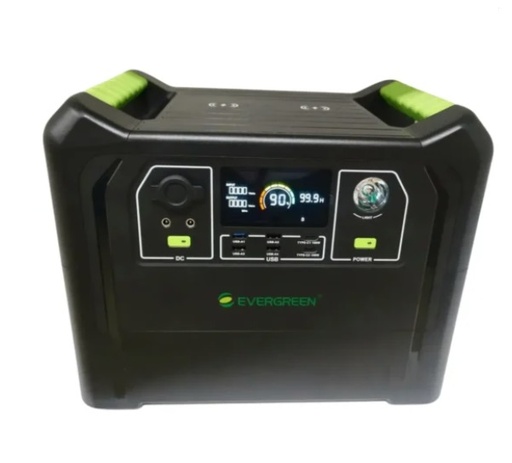 [EST-EVE-PS2400] ESTACION DE CARGA 2400 W 120 V 4 TOM AMER + 4 USB A + 2 C + 12V + CARGA RAPIDA C/PANT. LED EVERGREEN