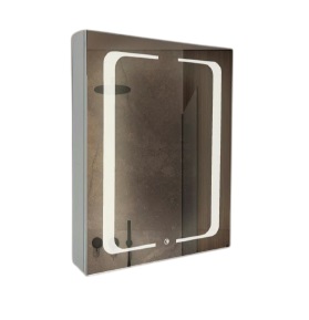 [GAB-ECO-PALERMO] GABINETE PALERMO DE BAÑO 1 PUERT C/ ESPEJO RECTANG. 76 X 58 X 12 CM REF.10100 COLOR BLANCO MARCA ECO