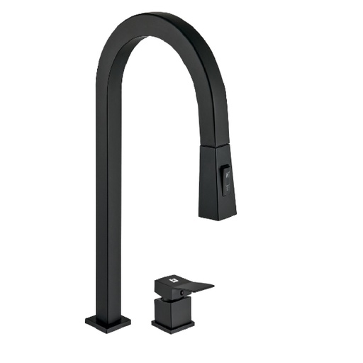 [GRI-BEL-GRI-1233] GRIFERIA FREGADERO MONOMANDO 2 PIEZAS PIAZZA BLACK EXTENSIBLE GRI-1233 MARCA BELT-G