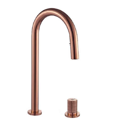 [GRI-BEL-GRI-2213] GRIFERIA FREGADERO MONOMANDO 2 PIEZAS SLOTT EXTENSIBLE ROSE GOLD GRI-2213 MARCA BELT-G