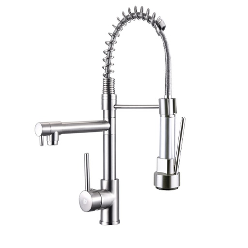 [GRI-BEL-GRI-1490] GRIFERIA FREGADERO MONOMANDO BRIDGE DOBLE BRUSHED / CEPILLADO / SATINADO GRI-1490 MARCA BELT-G