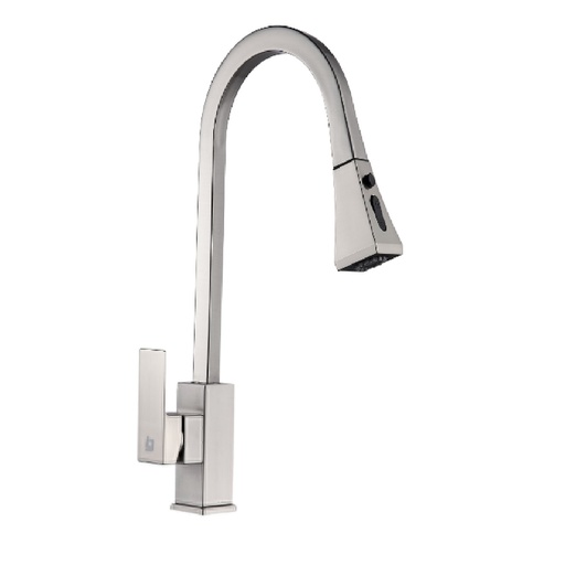 [GRI-BEL-GRI-1252] GRIFERIA FREGADERO MONOMANDO SQUARE EXTENSIBLE BRUSHED / CEPILLADO / SATINADO GRI-1252 MARCA BELT-G