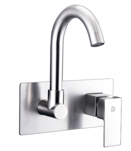 [GRI-BEL-GRI-1555] GRIFERIA PARED MONOMANDO SQUARE CISNE BRUSHED / CEPILLADO / SATINADO GRI-1555 MARCA BELT-G