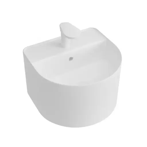 [LAV-UNI-LAV-2002] LAVAMANOS SEMIOVALADO AEREO 40 CM X 40 CM X 38 CM COLOR BLANCO REF. LAV-2002 MARCA UNIQUE