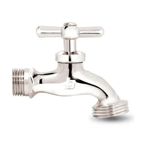 [LLA-BEL-GRI-0309] LLAVE DE CHORRO / LLAVE DE MANGUERA DE 1/2" ( CROMADA ) REF. GRI-0309 MARCA BELT-G