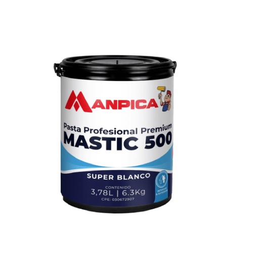 [PAS-MAN-PMT-100-10] PASTA PROFESIONAL TIPO A 1 GL (6.3 KG) MASTIC-500 REF. PMT-100-10 MARCA MANPICA