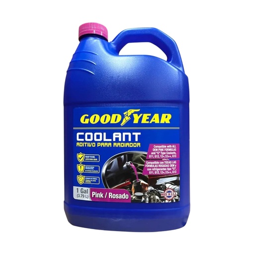 [REF-GOO-991-RAPINK] REFRIGERANTE ROSADO 1 GL ( 3.79 LT ) PARA RADIADOR REF. 991-RAPINK / 197044 MARCA GOOD YEAR