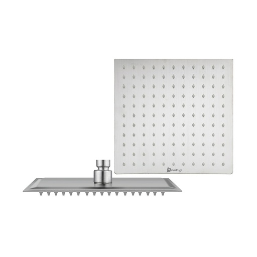 [REG-BEL-GRI-0282] REGADERA ANTICALCAREA 10" ULTRA PLANA CUADRADA SIN BRAZO BRUSHED / CEPILLADO / SATINADO GRI-0282 MARCA BELT-G