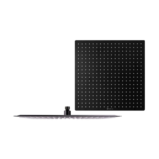 [REG-BEL-GRI-0255] REGADERA ANTICALCAREA 16" ULTRA PLANA CUADRADA SIN BRAZO BLACK GRI-0255 MARCA BELT-G