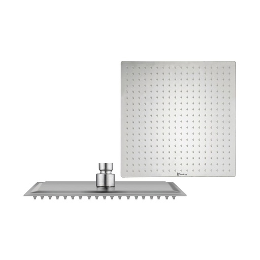 [REG-BEL-GRI-0284] REGADERA ANTICALCAREA 16" ULTRA PLANA CUADRADA SIN BRAZO BRUSHED / CEPILLADO / SATINADO GRI-0284 MARCA BELT-G