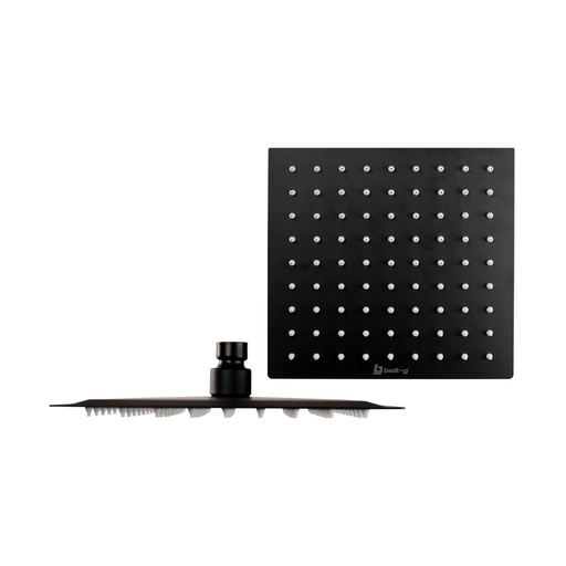 [REG-BEL-GRI-0262] REGADERA ANTICALCAREA 8" ULTRA PLANA CUADRADA SIN BRAZO BLACK GRI-0262 MARCA BELT-G