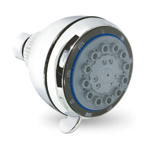 [REG-BEL-GRI-1844] REGADERA CROMADA TIPO MASAJE 5 POSICIONES MOD. ( L ) SIN BRAZO REF. GRI-1844 MARCA BELT-G