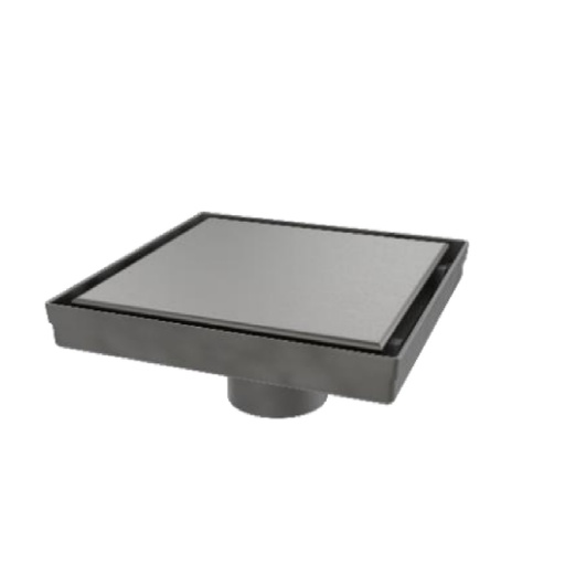 [REJ-NOV-NVDES3476] REJILLA CUADRADA / DESAGUE 15 CM SERIE SQUARE UNSEEN FLAT ACERO INOX ANTHRACITE / GRIS MARCA NOVA