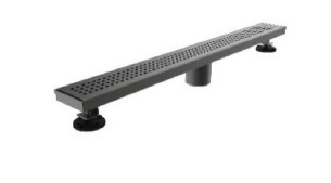 [REJ-NOV-NVDES9186] REJILLA RECTANGULAR / DESAGUE LINEAL 80 CM SERIE SQUARE DOTS ACERO INOX ANTHRACITE / GRIS MARCA NOVA