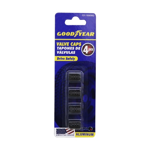 [TAP-GOO-991-1906962] TAPONES DE VALVULAS P/ NEUMATICO DE ALUM. C/SELLO DE GOMA 4 UND. REF. 991-1906962 / 069629 GOOD YEAR