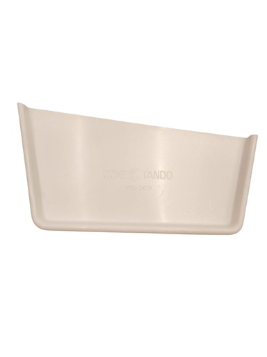 [TAP-TIN-CTV-D-05-D-04] TAPA DERECHA PARA CANAL 6" CUADRADA DE LLUVIA PVC COLOR BLANCO REF. DC D MARCA TINAPLAS